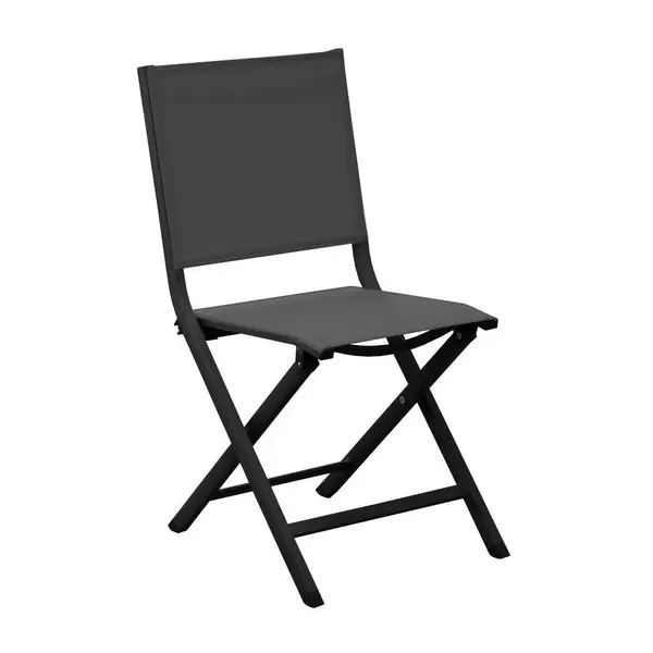 Lot De 2 Chaises Thema Pliantes - Graphite/Noir - PROLOISIRS