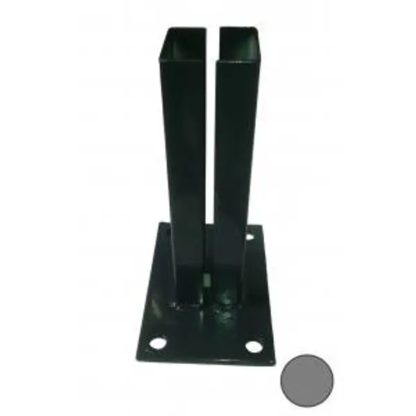 Platine GRISE pour poteaux carrés de portillon barreaudé - FILIAC