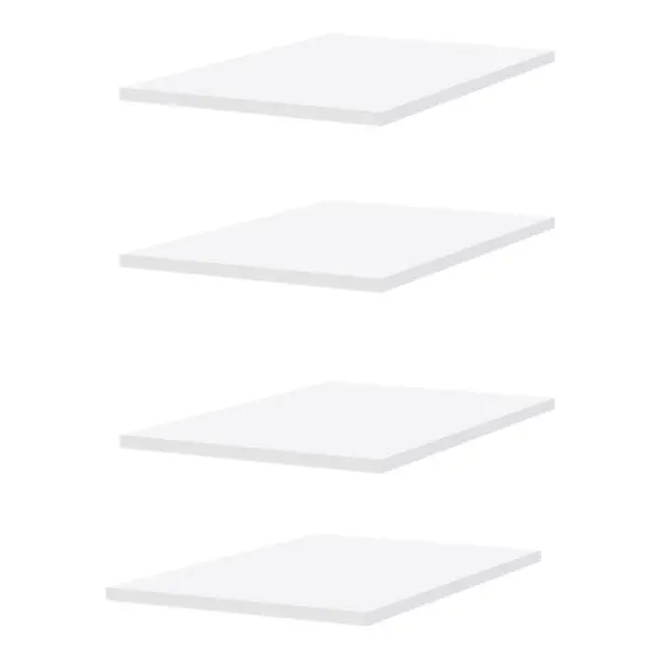 4 étagères 40 cm - Pack 2 CICERO blanc