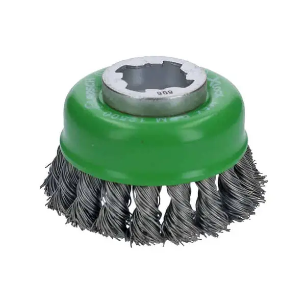 BOSCH Brosse boisseau à fils torsadés X-LOCK 75mm - Heavy for Inox