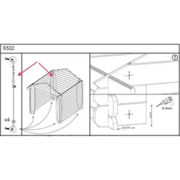 Kit anti-tempête - pour abri de jardin - Solid