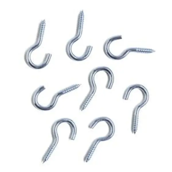 Lot de 8 crochets ouverts gris Ø3,5x20mm
