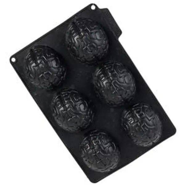 Moule gâteau silicone Halloween x6 cervelle 27x19xH3,5cm