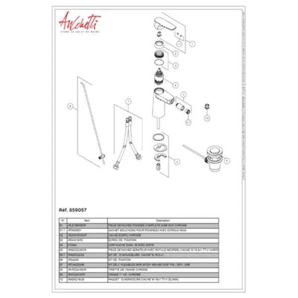 Mitigeur bidet New Anco 2 - chrome