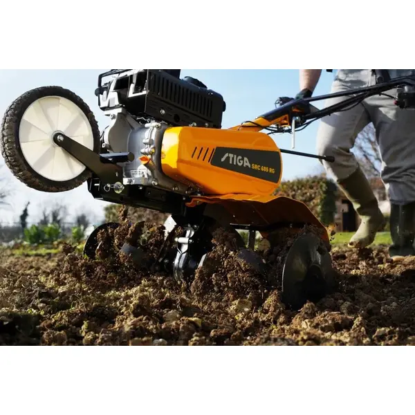 Motobineuse thermique - SRC 685 RG - 182 cm³ - largeur de travail 85 cm - profondeur 15 cm - 2 vitesses avant, 1 arrière - Stiga