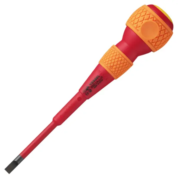 Tournevis Ball Grip Vde Isole 1000V Pour Vis A Fente 5X75Mm Vessel