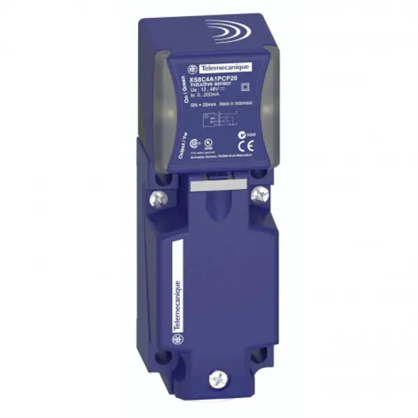 XS8C4A1MPN12 Schneider OsiSense XS8 - détecteur inductif - 40x40 - L117mm - PBT - Sn 20 mm - bornes Telemecanique