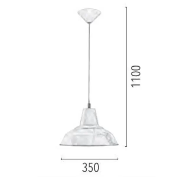 Suspension Blanche Meg, 1xE27 Max 60W , IP20, 230V AC, Classe I - Spot-Light