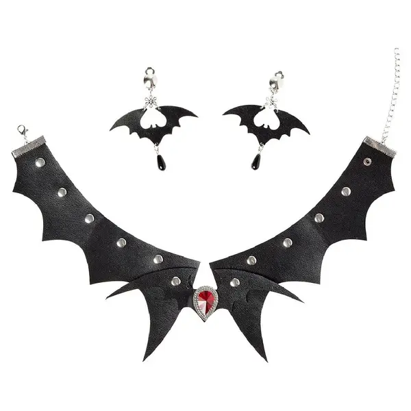 Set collier et boucles d'oreilles gothique Halloween