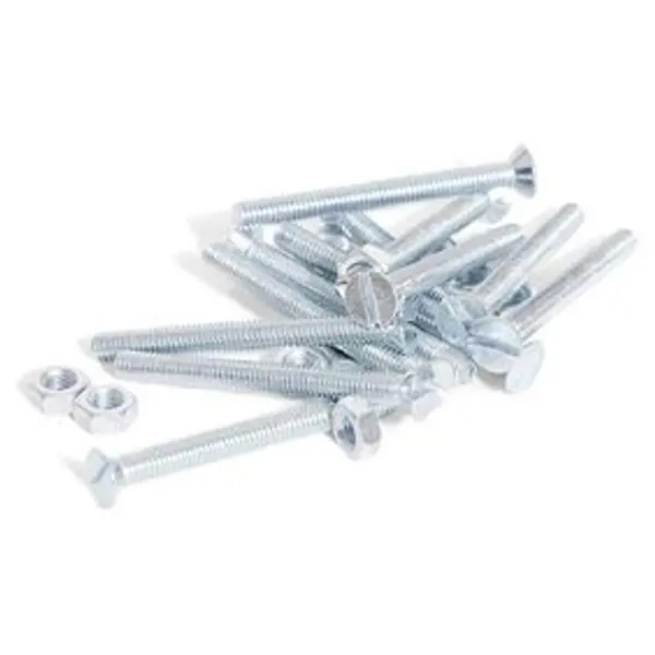 12 boulons tête fraisée acier zingué - 4x40 mm