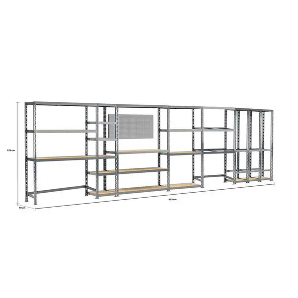 Concept rangement de garage MODULÖ - longueur 605 cm - 24 plateaux - Modulö Storage