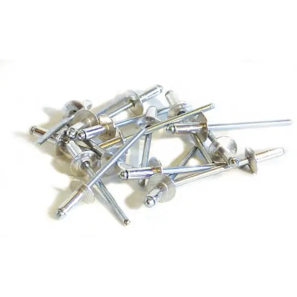 500 rivets alu / acier tête plate Ø 3,2 x 6 mm - TECHMAN