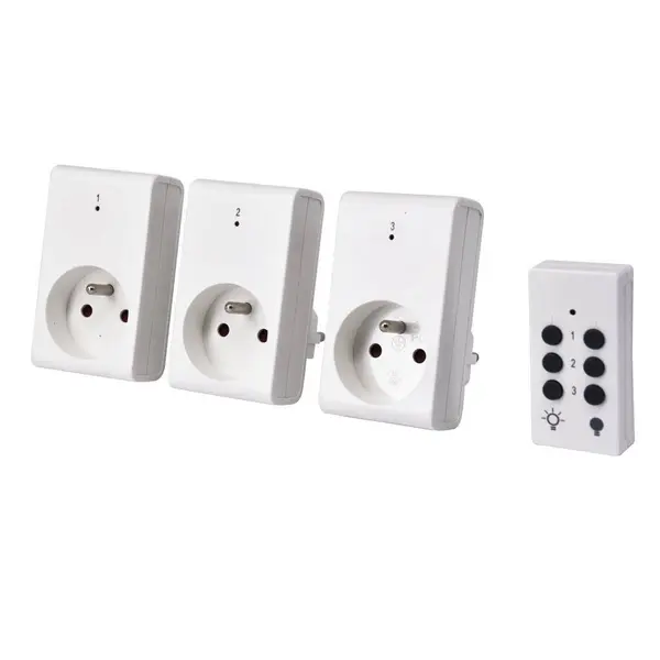 3 prises télécommandées 1000W + télécommande 3 boutons - Gao