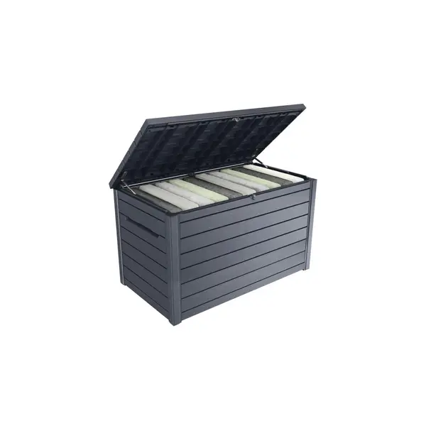 Coffre de jardin résine Ontario gris, l.147 x H.86 x P.83 cm - Keter