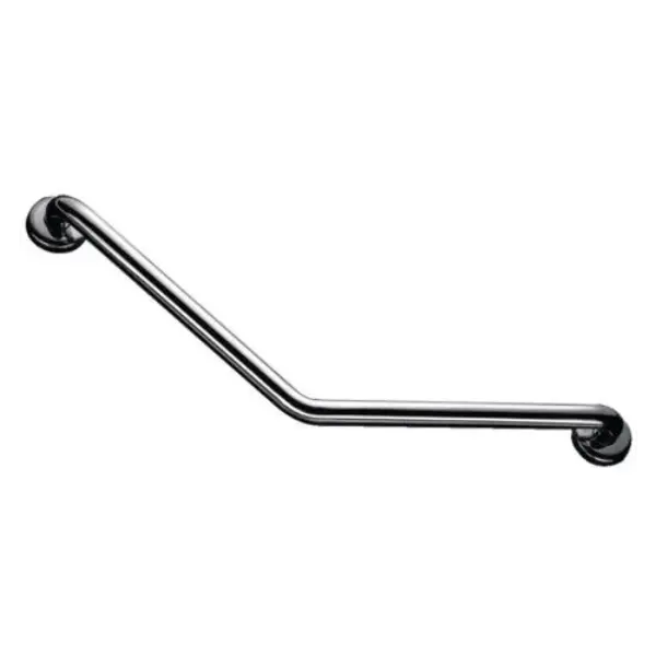 Barre d'appui coudée 135° Ø32 - Inox - 3 points de fixations 400x400mm