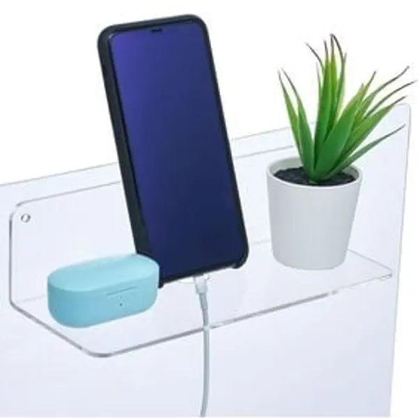 Étagère murale plastique transparent L.23 cm
