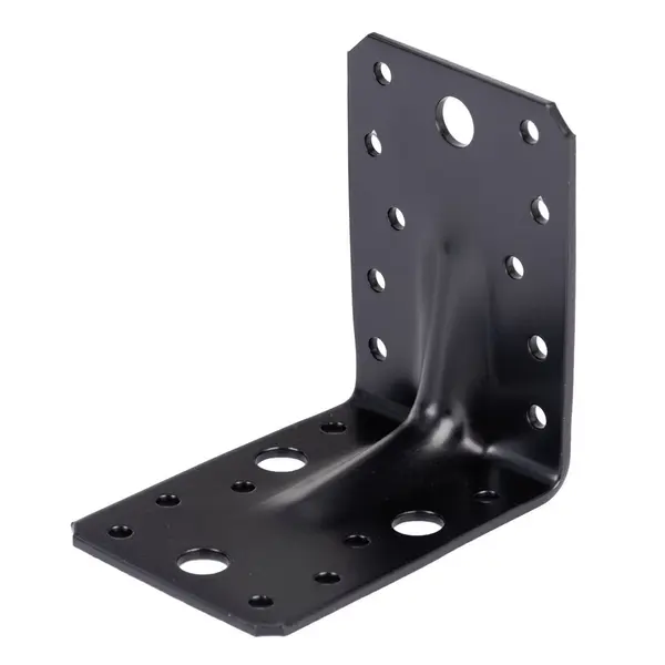 Equerre renforce noire 90x90x65mm epaisseur 2.5mm - GAH ALBERTS