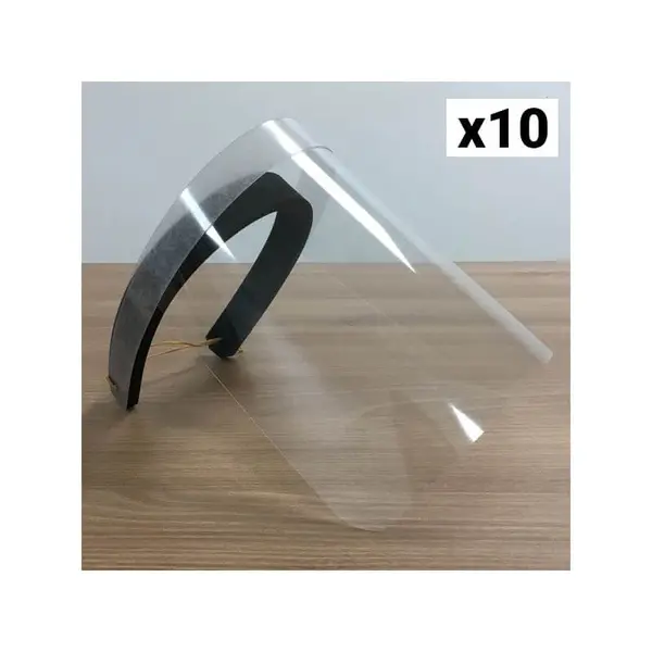 SKINPACK Lot de 10 visières transparentes TU - SKINPACKVISIEREX10