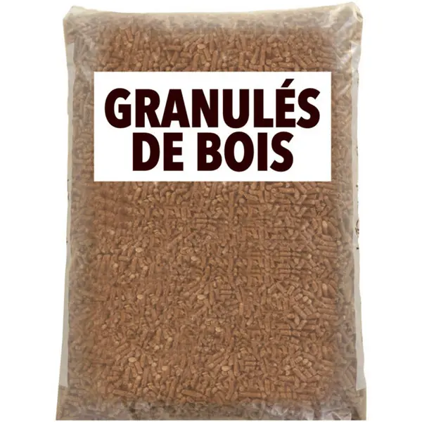 Granulés de bois DIN/EN Plus - Sac de 15 kg, taux d'humidité : ≤ 10%