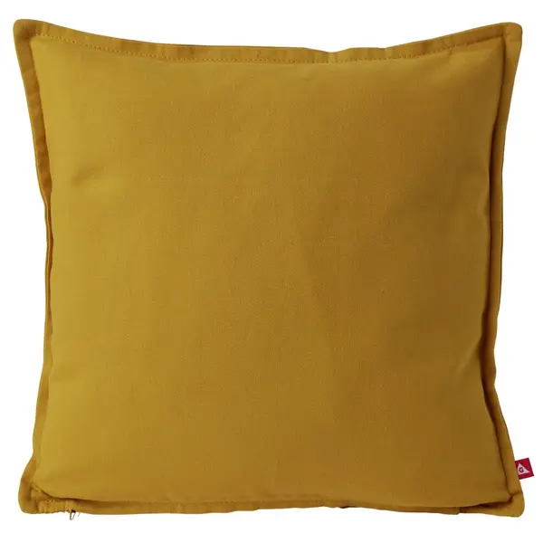 Housse de coussin coton Panama 40x40cm jaune