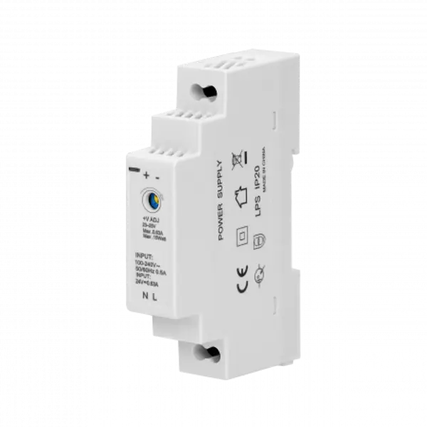 Alimentation courant continu 24V 0,63A 15W - 1 module - Transformateur 220V - 24V cc