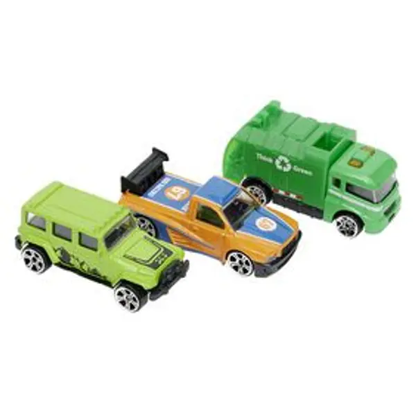 Voiture métal échelle 1/64 multicolore x3