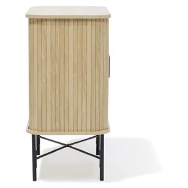 Buffet Grège bois naturel et noir - L80xP39,5xH79 cm