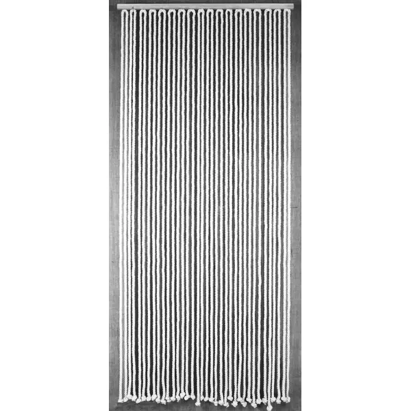 Rideau de porte en corde - CORDAGE - 90 x 200 cm - coton blanc 36 bandes - Jardiline