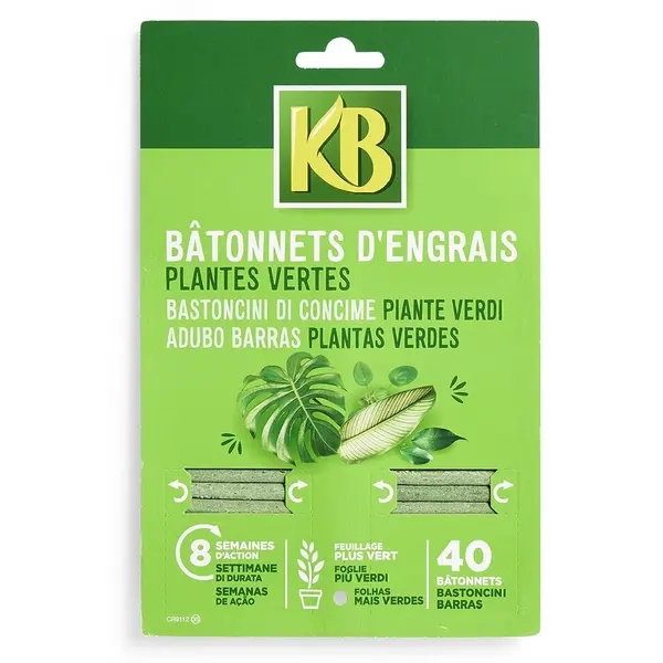 Bâtonnets d'engrais pour plantes vertes x40