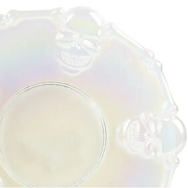 Assiette Halloween transparente crâne