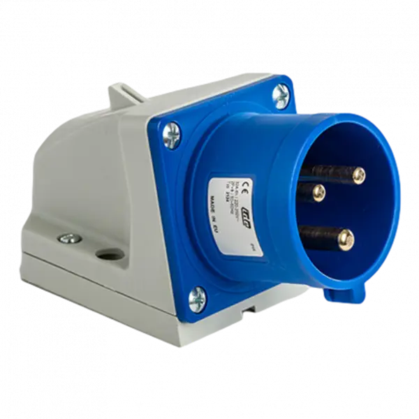 Socle male 32A 2P+T 220V - Étanche IP44 - IDE