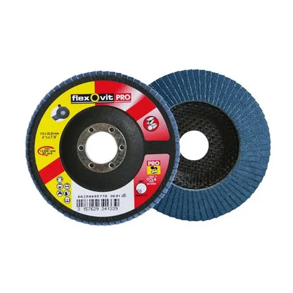 Disco abrasivo láminas FLEXOVIT Disco Lamin.Zircon.115 Flexovit Pro P60