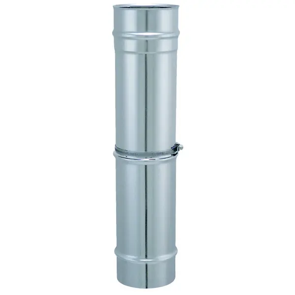 Tuyau de raccordement inox 304 - Ø125 mm - Élément réglable de 355 à 555 mm - Modèle TYRAL - Joncoux