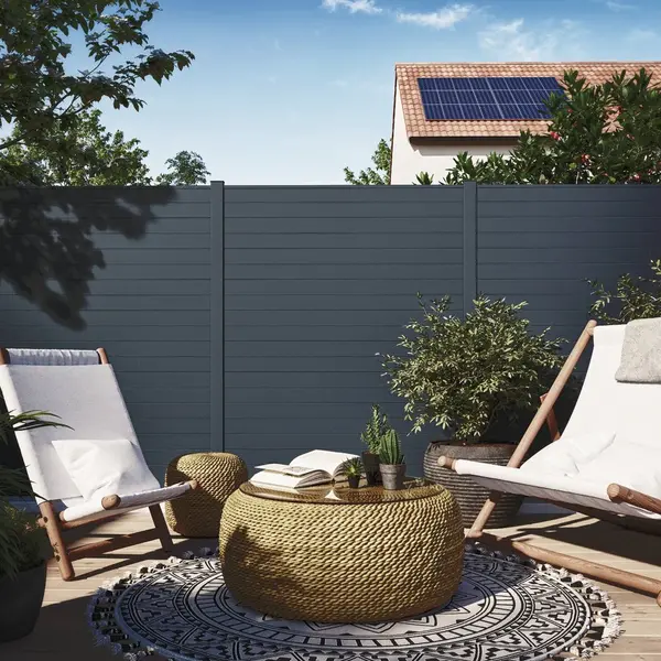 Lame De Clôture Aluminium Pleine Klos'Up Gris Zinc, H.9 X L.145 Cm - KLOS UP