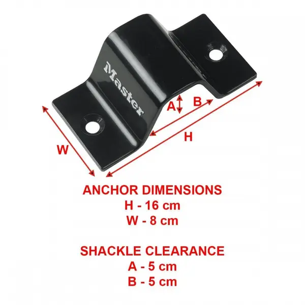 Ancrage au sol MASTER LOCK acier cémenté, 160 mm - MASTER LOCK