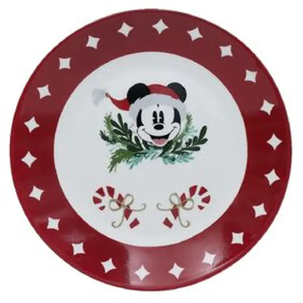 Lot de 4 assiettes dessert Disney Mickey porcelaine Ø19cm