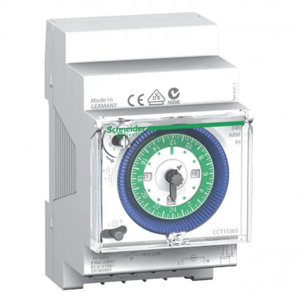 CCT15365 Schneider - interrupteur horaire programmable journalier 24H - 96 commutations - Acti9 IH