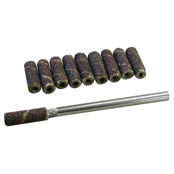 10 tambours abrasifs haute qualité Ø 4 mm + support - MAXICRAFT