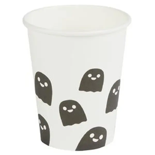 Gobelet carton x10 Halloween fantôme 25cl