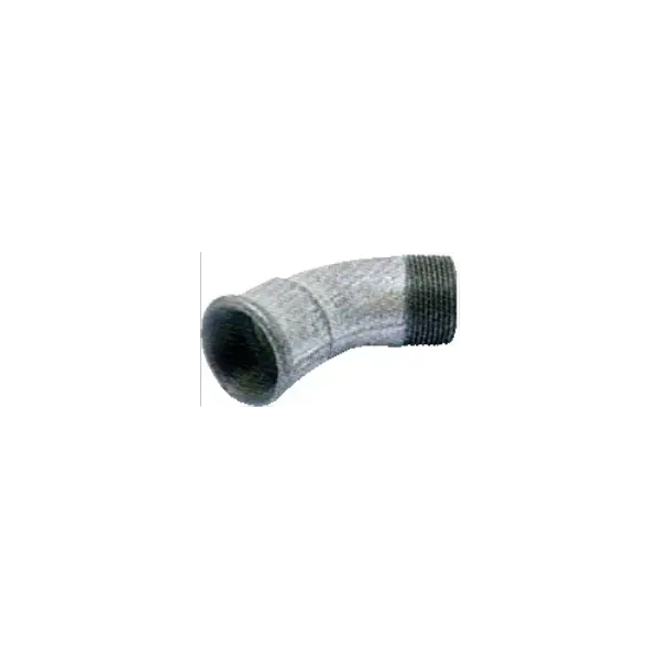 Coude 45° grand rayon MF fonte noire