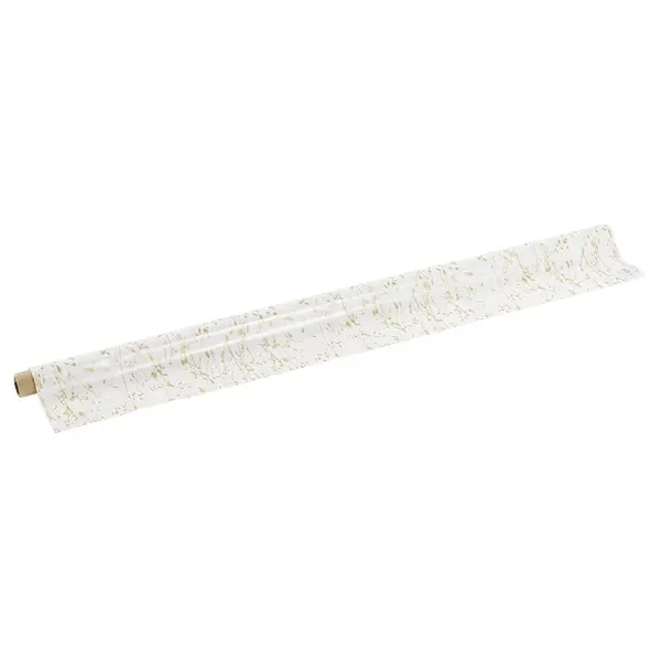 Toile cirée nacré or blanc L140cm