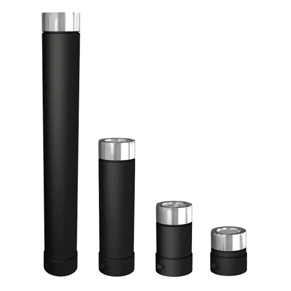 Élément droit - Apollo Pellets 2.0 - noir Ø80/130 mm - longueur 250 mm - Joncoux