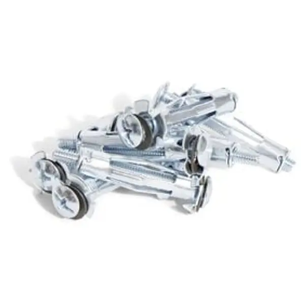 8 chevilles métalliques pour matériaux creux avec vis - Ø8x24 mm