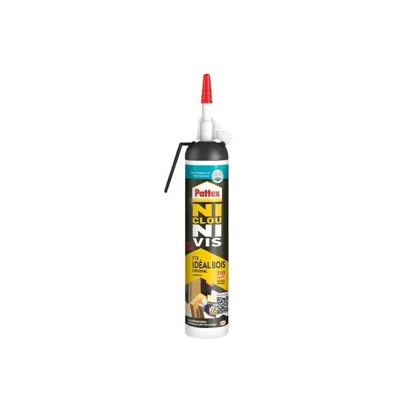 Colle fixation interieur acryliq pattex ni clou ni vis bois msp 266g - PATTEX