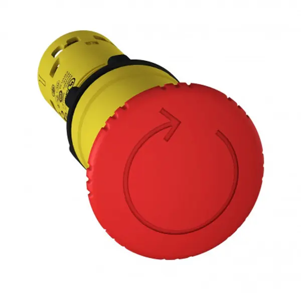 XB7NS8442 Schneider - arrêt d'urgence complet Ø22 - tourner pour déverouiller - 1NF - Harmony XB7