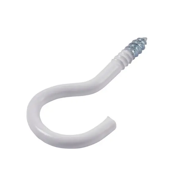 Boite de 2 kg de crochets ronds blancs à visser 3.5 x 30 mm acier