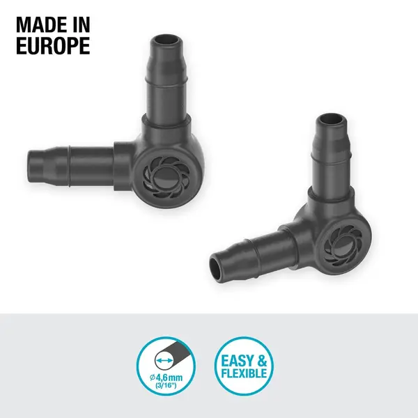 Jonctions en L 4.6 mm - Easy & Flexible - Boîte de 10 pièces - GARDENA