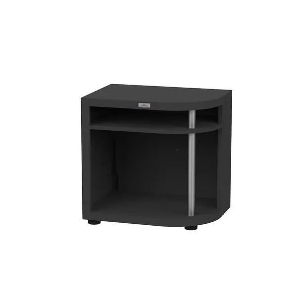 Meuble cuisson arrondi droite noir - 80 x 55 cm - Étagère acier - Origine France Garantie - LE MARQUIER