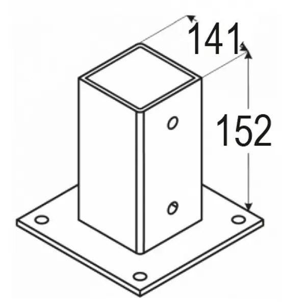 Support de plaque pour Pergola - 70x70mm - Maderland