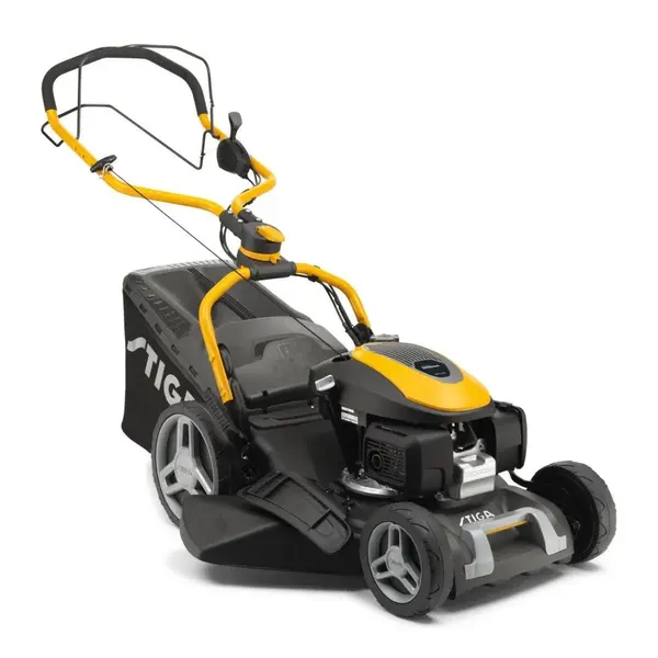 Tondeuse à gazon thermique 145 cm³ - Combi 748V - largeur coupe 46 cm - moteur Honda - indicateur bac plein - noire - Stiga